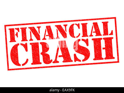 FINANCIAL CRASH red Rubber Stamp over a white background. Stock Photo