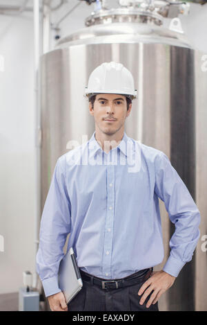 Plant technician, portrait Stock Photo