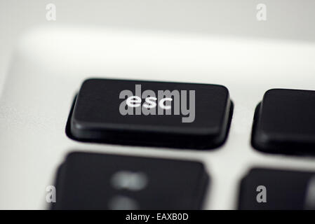 Close-up of escape key on computer keyboard Stock Photo