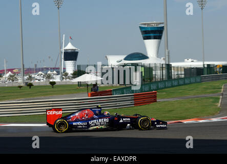 Abu Dhabi, United Arab Emirates. 20th November, 2014. Daniil Kvyat, Scuderia Toro Rosso, formula 1 GP, Abu Dhabi, Yas Marina Circuit, VAE, 21.11.2014. Credit:  dpa picture alliance/Alamy Live News Stock Photo