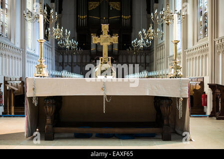 Rear of altar in the chapel of Corpus Christi college, Cambridge university, England. Stock Photo
