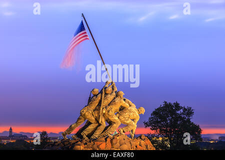 US Marine Corps War Memorial, also known as the Iwo-Jima Memorial at Arlington, Virginia, USA.