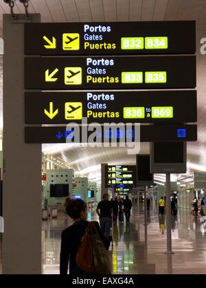 Spain Catalonia Barcelona-El Prat international airport Stock Photo