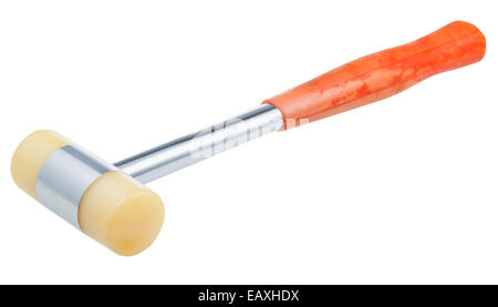 rubber Hammer isolated on white background Stock Photo