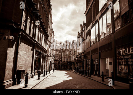 Victorian Street, a picturesque street in a marvelous English town Stock Photo