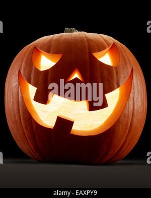 Halloween pumpkin on black Stock Photo