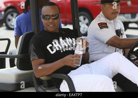 Sugar Ray Leonard at Universal for the television show 'Extra'  Featuring: Sugar Ray Leonard Where: Los Angeles, California, United States When: 19 May 2014 Stock Photo