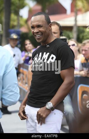 Sugar Ray Leonard at Universal for the television show 'Extra'  Featuring: Sugar Ray Leonard Where: Los Angeles, California, United States When: 19 May 2014 Stock Photo