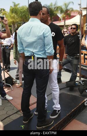 Sugar Ray Leonard at Universal for the television show 'Extra'  Featuring: Sugar Ray Leonard Where: Los Angeles, California, United States When: 19 May 2014 Stock Photo