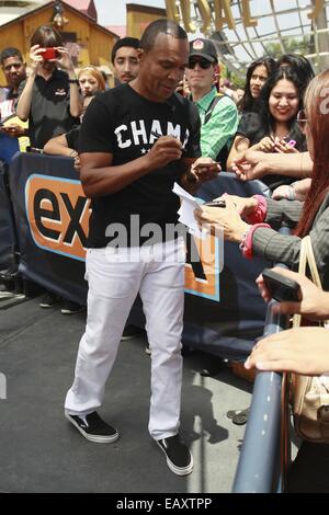 Sugar Ray Leonard at Universal for the television show 'Extra'  Featuring: Sugar Ray Leonard Where: Los Angeles, California, United States When: 19 May 2014 Stock Photo