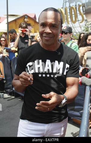 Sugar Ray Leonard at Universal for the television show 'Extra'  Featuring: Sugar Ray Leonard Where: Los Angeles, California, United States When: 19 May 2014 Stock Photo