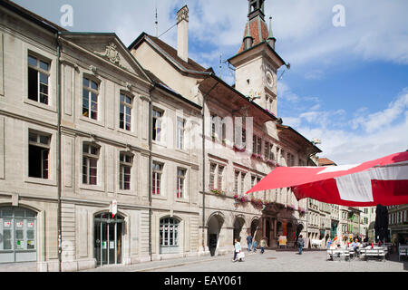 city hall, place de la palud, old town, lausanne, switzerland, europe Stock Photo