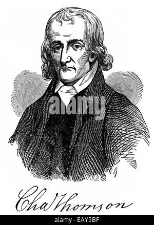 Charles Thomson, 1729 - 1824, an American writer and politician of Irish origin , Portrait von Charles Thomson, 1729 - 1824, ein Stock Photo