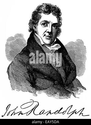 John Randolph of Roanoke, 1773 - 1833, American politician, Congressman from Virginia, Portrait von John Randolph von Roanoke, 1 Stock Photo