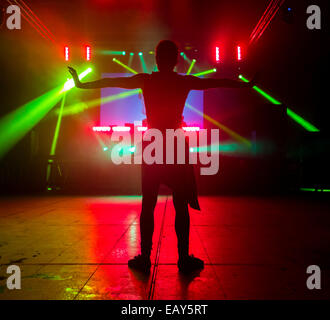 All night rave, rave scene, raver dancing Stock Photo
