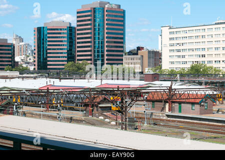 Sydney's central station and railway approach Stock Photo