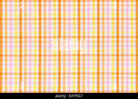 Fabric with a colorful checked pattern Stock Photo