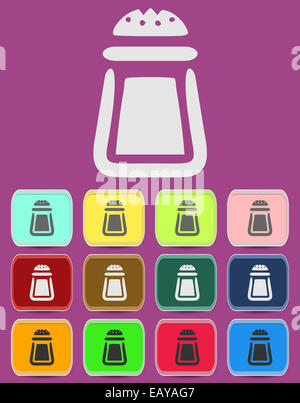 Salt or pepper - Vector icon isolated. Simple flat black symbol with ...