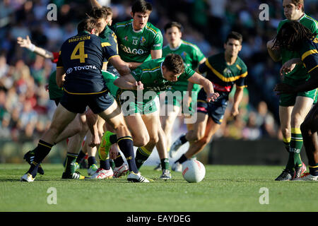 Paterson Stadium, Perth, Australia. 22nd Nov, 2014. International Rules Series Gaelic football Perth, game 1, Australia versus Ireland, Action from the first half of the game. Credit:  Action Plus Sports/Alamy Live News Stock Photo