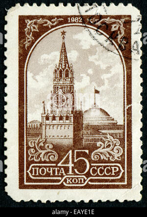 USSR - CIRCA 1982: A postage stamp printed in USSR showing an Kremlin, Capital of USSR - the city of Moscow, circa 1982.