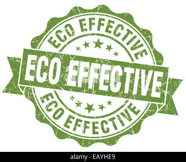 eco effective green grunge stamp Stock Photo