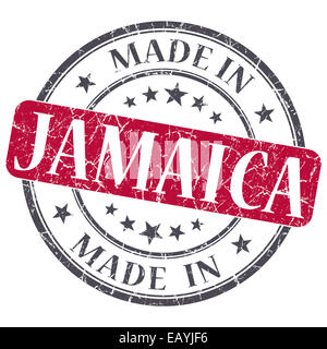 made in JAMAICA red grunge stamp isolated on white background Stock Photo