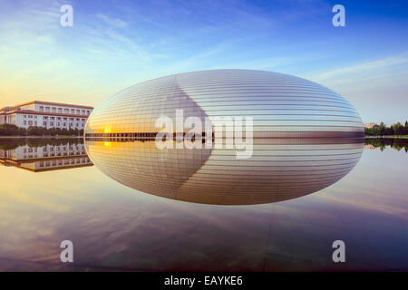 National Centre for the Performing Arts. The futuristic design stirred controversy when the theater was completed in 2007. Stock Photo