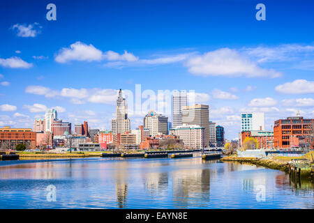 Providence, Rhode Island city skyline on the river. Stock Photo