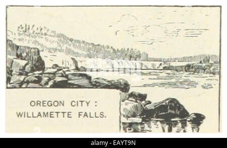 US-OR(1891) p709 WILLAMETTE FALLS NEAR OREGON CITY Stock Photo