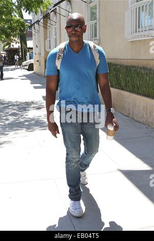 Dave Chappele out and about in Beverly Hills putting his rubbish in the