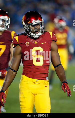 November 22, 2014 USC Trojans linebacker Anthony Sarao #56 celebrates ...