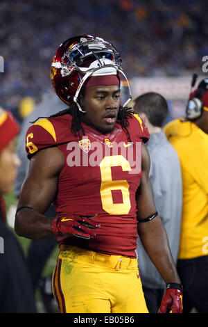 November 22, 2014 USC Trojans linebacker Anthony Sarao #56 celebrates ...