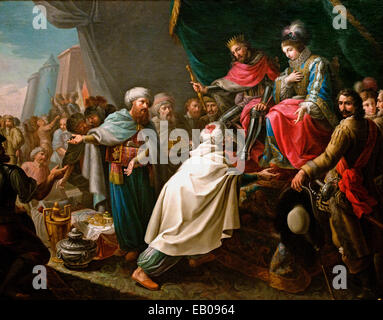 The Catholic Monarchs of Spain receiving the embassy of the king of Fez ( Morocco ) by Antonio Rodríguez 1765-1823 Spanish Spain Stock Photo