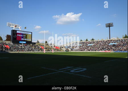 Chichibunomiya Rugby Stadium, Tokyo, Japan. 23rd Nov, 2014. General view, NOVEMBER 23, 2014 - Rugby : Kanto Intercollegiate Rugby Games match between Waseda University 25-25 Keio University at Chichibunomiya Rugby Stadium, Tokyo, Japan. © AFLO SPORT/Alamy Live News Stock Photo