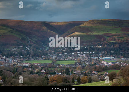 Church Stretton at the foot of the Long Mynd, Shropshire, England Stock Photo