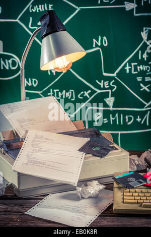 Learning programming languages at school Stock Photo