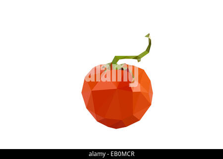 tomato on white geometric background vector illustration Stock Photo