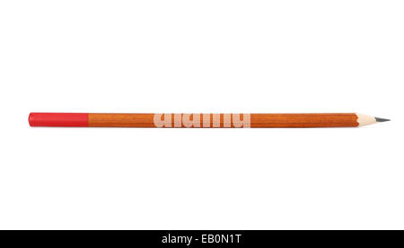 Pencils on white background close up isolated Stock Photo