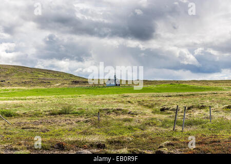 West  Iceland,  Westfjords, Flókalundur, road and landscape on the way to Látrabjarg Stock Photo