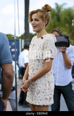 Bella Thorne seen at Universal studios where she was interviewed by Mario Lopez for television show  Featuring: Bella Thorne Where: Los Angeles, California, United States When: 21 May 2014 Stock Photo