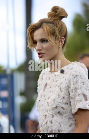 Bella Thorne seen at Universal studios where she was interviewed by Mario Lopez for television show  Featuring: Bella Thorne Where: Los Angeles, California, United States When: 21 May 2014 Stock Photo