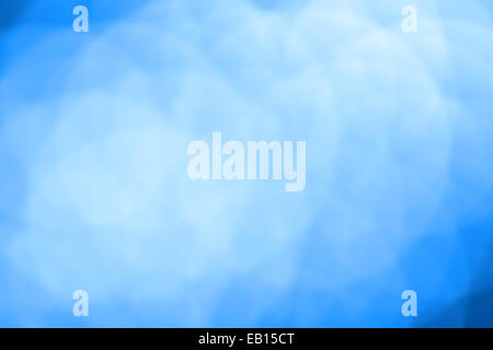 Abstract blue bokeh christmas background Stock Photo