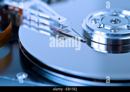 hard disk drive macro background Stock Photo
