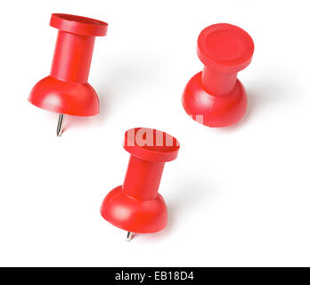 push pin or thumb tack set isolated Stock Photo