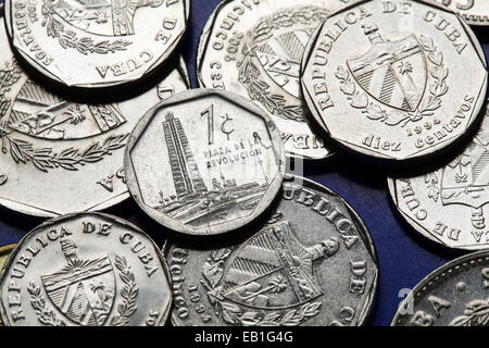 Coins of Cuba. Jose Marti Memorial in Havana depicted in the Cuban one centavo coin of Cuban convertible peso (CUC). Stock Photo