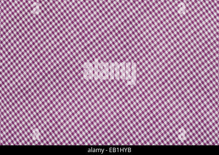 purple tartan pattern, checkered  fabric Stock Photo