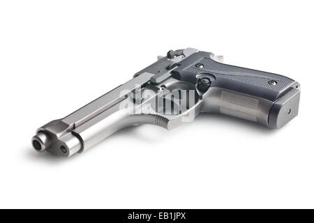 the handgun on white background Stock Photo