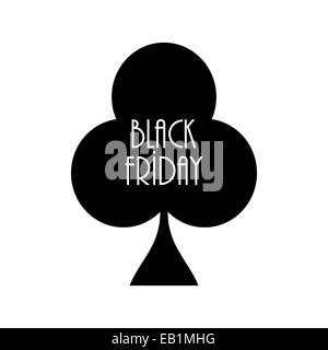 black friday sticker with poker design Stock Photo