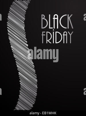 black friday modern background with sketch design Stock Photo