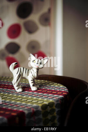 Retro Interior with Cat Stock Photo